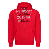 Red love message with cupid and hearts Zipper Hoodie - CowhideDigitalArt