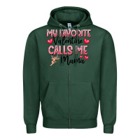 Sports Green love message with cupid and hearts Zipper Hoodie - CowhideDigitalArt