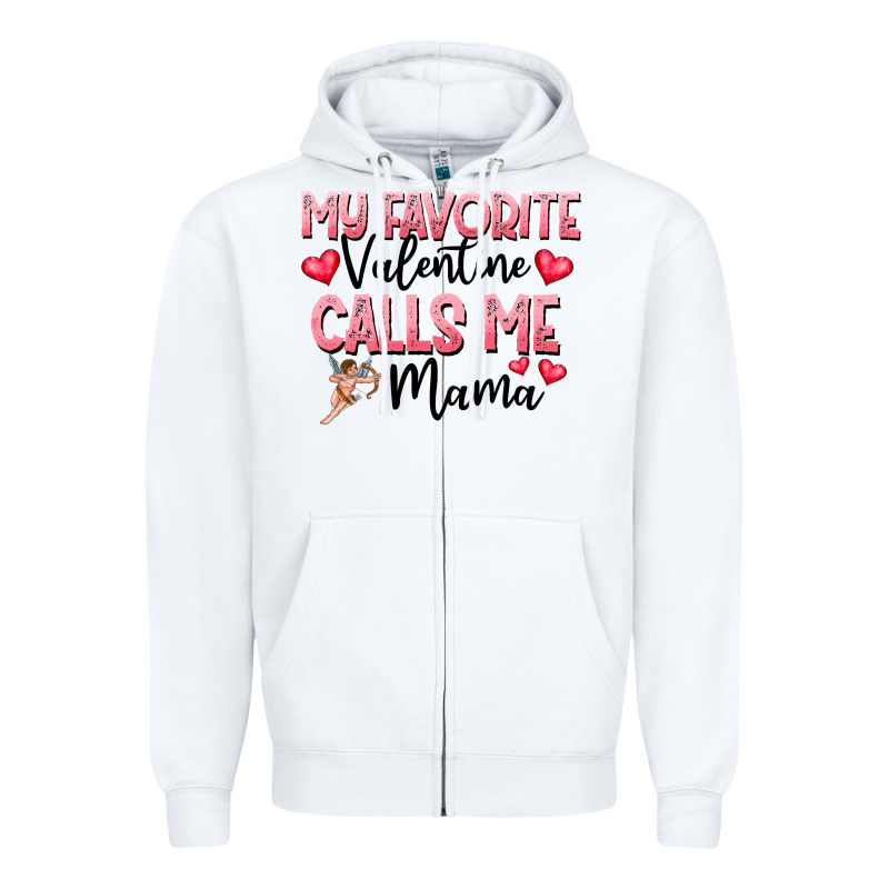 Love Message With Cupid And Hearts Zipper Hoodie by CowhideDigitalArt | Teevron