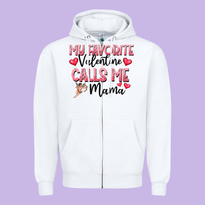 Love Message With Cupid And Hearts Zipper Hoodie Designed By Cowhidedigitalart