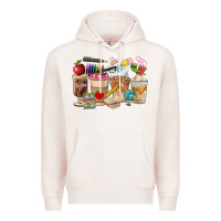 Pale Pink Teacher Coffee Cups Premium Hoodie - FaDigitalArtStudio