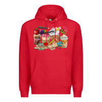 Red Teacher Coffee Cups Premium Hoodie - FaDigitalArtStudio