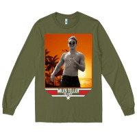 Army Green rooster topgun retro Long Sleeve Tee - lanVoArt