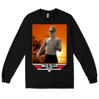 Black rooster topgun retro Long Sleeve Tee - lanVoArt