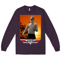 Plum rooster topgun retro Long Sleeve Tee - lanVoArt