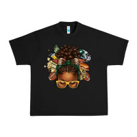 Black american football afro messy bun Urban Heavy Tee - texasbilliewilder
