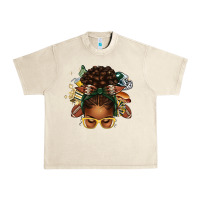 Sandshell american football afro messy bun Urban Heavy Tee - texasbilliewilder