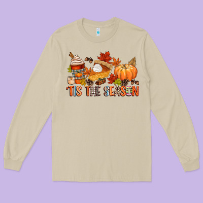 Tis The Season Long Sleeve Tee Designed By Cowgirlartshop