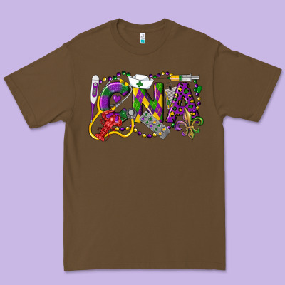 Cna Certified Nursing Assistant Mardi Gras Premium Tee Designed By Lillyallendesigns