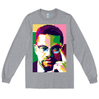 Heather Grey malcolm x Long Sleeve Tee - lanVoArt