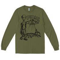 Army Green the alien paul Long Sleeve Tee - lanVoArt