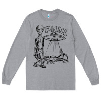Heather Grey the alien paul Long Sleeve Tee - lanVoArt