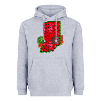 Heather Grey indiana watermelon Heavyweight Hoodie - RacoonDesign