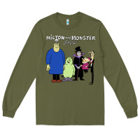 Army Green 60s milton the monster show characters and logotype Long Sleeve Tee - lanVoArt