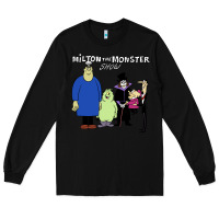 Black 60s milton the monster show characters and logotype Long Sleeve Tee - lanVoArt