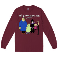 Burgundy 60s milton the monster show characters and logotype Long Sleeve Tee - lanVoArt