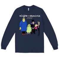 Navy 60s milton the monster show characters and logotype Long Sleeve Tee - lanVoArt