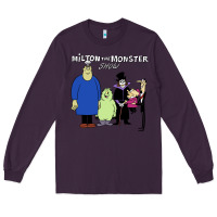 Plum 60s milton the monster show characters and logotype Long Sleeve Tee - lanVoArt