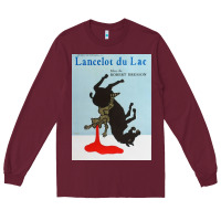 Burgundy lancelot du lac   robert bresson film Long Sleeve Tee - lanVoArt