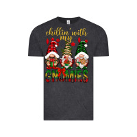 Vintage Black Chillin' with my gnomes Vintage Tee - NancyCooperArtShop