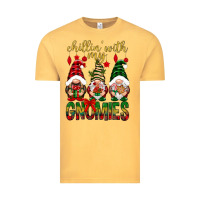 Vintage Mustard Chillin' with my gnomes Vintage Tee - NancyCooperArtShop
