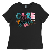 Black Caregiver Ladies Tee - LillyAllenDesigns