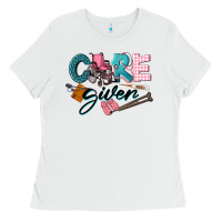White Caregiver Ladies Tee - LillyAllenDesigns