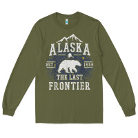 Army Green alaska the last frontier shirt   adventure alaskan home gift t shirt Long Sleeve Tee - lanVoArt