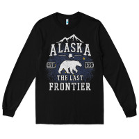 Black alaska the last frontier shirt   adventure alaskan home gift t shirt Long Sleeve Tee - lanVoArt