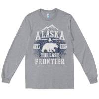 Heather Grey alaska the last frontier shirt   adventure alaskan home gift t shirt Long Sleeve Tee - lanVoArt