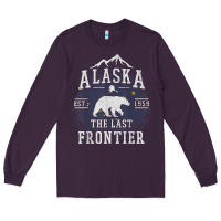 Plum alaska the last frontier shirt   adventure alaskan home gift t shirt Long Sleeve Tee - lanVoArt