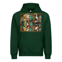 Forest Green western patterns brushstroke Urban Hoodie - BarkalooDesign