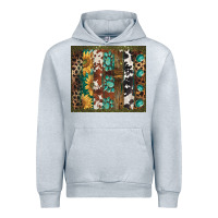 Heather Grey western patterns brushstroke Urban Hoodie - BarkalooDesign