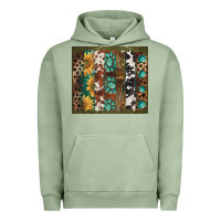 Pigment Oil Green western patterns brushstroke Urban Hoodie - BarkalooDesign