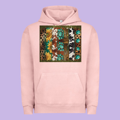 Western Patterns Brushstroke Urban Hoodie Designed By Barkaloodesign