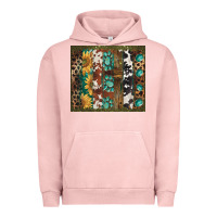 Pigment Salmon western patterns brushstroke Urban Hoodie - BarkalooDesign