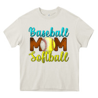 Cream Baseball Mom Softball Heavy Core Tee - BundleAndBundleShop