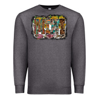 Charcoal Heather mini western Premium Sweatshirt - RacoonDesign