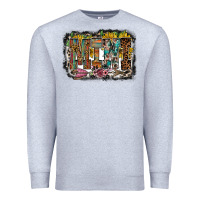Heather Grey mini western Premium Sweatshirt - RacoonDesign