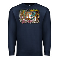 Navy mini western Premium Sweatshirt - RacoonDesign