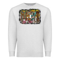 Oatmeal Heather mini western Premium Sweatshirt - RacoonDesign