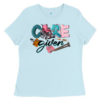 Baby Blue Caregiver Ladies Tee - LillyAllenDesigns