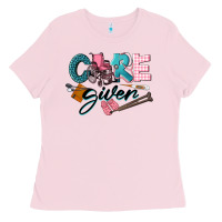 Bubblegum Pink Caregiver Ladies Tee - LillyAllenDesigns