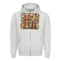 Dove Grey Melanin leopard frame mama Mother's Day Zipper Hoodie - LillyAllenDesigns