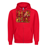 Red Melanin leopard frame mama Mother's Day Zipper Hoodie - LillyAllenDesigns
