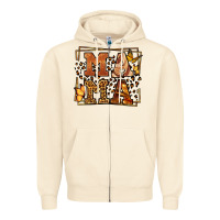 Sandshell Melanin leopard frame mama Mother's Day Zipper Hoodie - LillyAllenDesigns