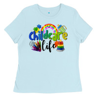 Baby Blue Childcare Life Ladies Tee - LillyAllenDesigns