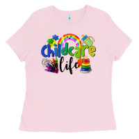 Bubblegum Pink Childcare Life Ladies Tee - LillyAllenDesigns