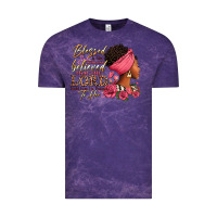 Cloud Purple Blessed is she who has believed afro woman Vintage Tee - RanaPortraitStore