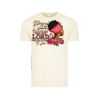 Vintage Arctic Blessed is she who has believed afro woman Vintage Tee - RanaPortraitStore